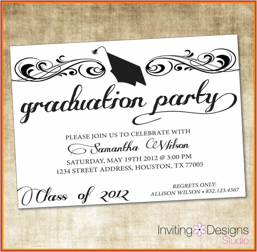 Free Graduation Party Invitation Templates For Word Template 1 