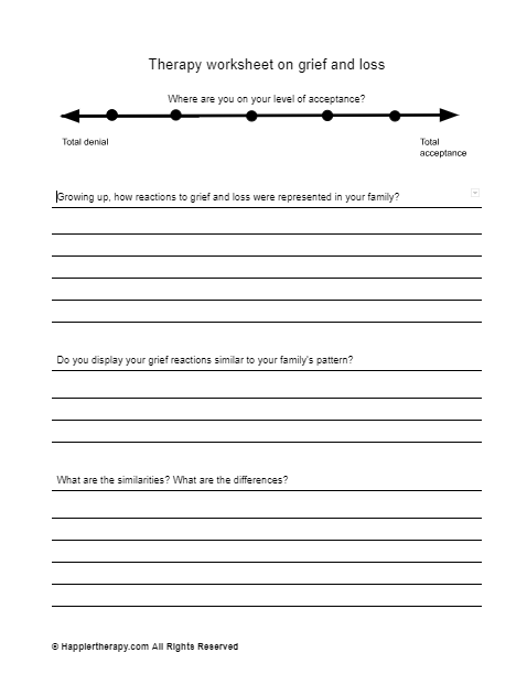 grieving worksheets