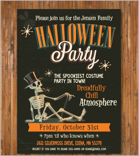 Free Halloween Invitation Templates Printable Calendars AT A GLANCE