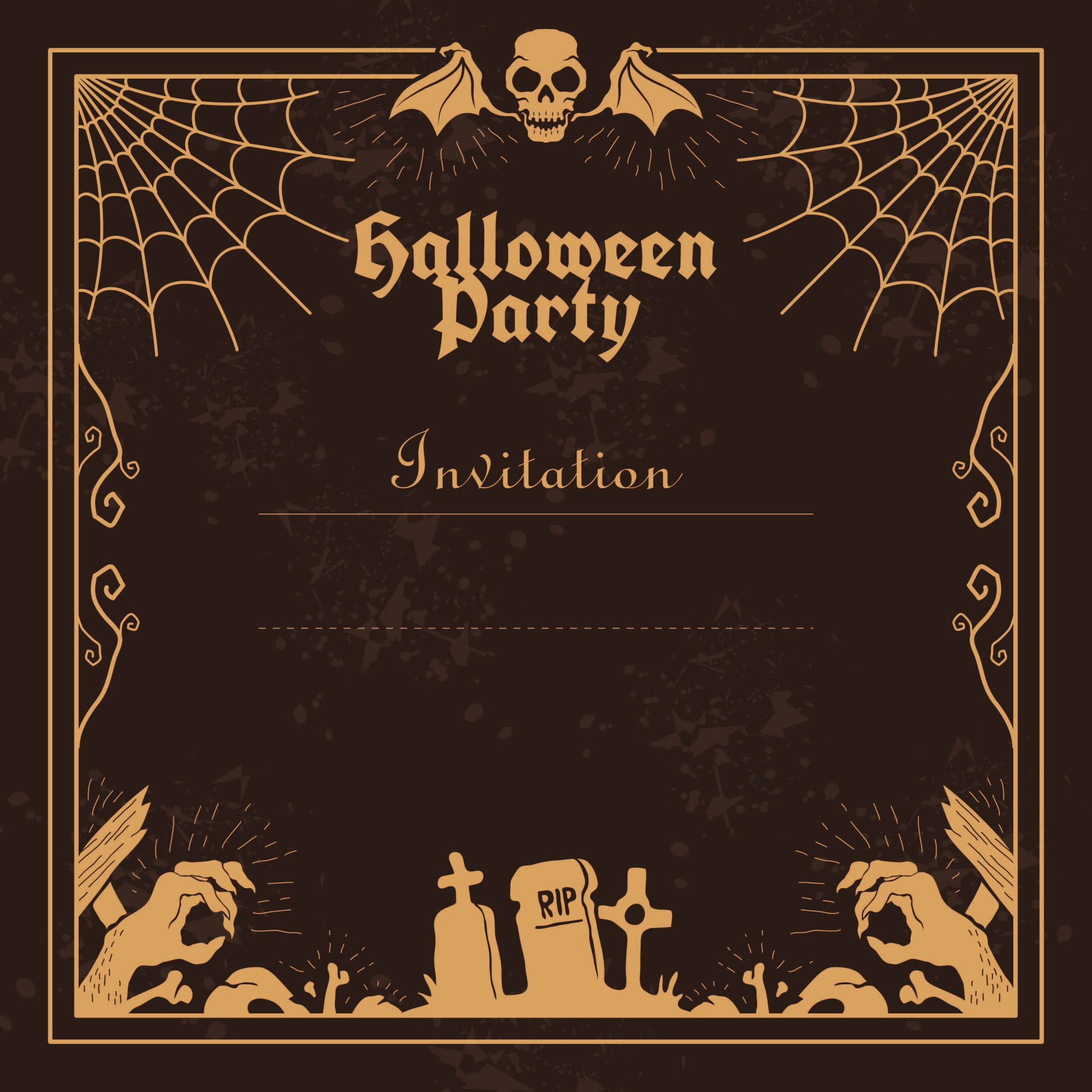 halloween invitation templates