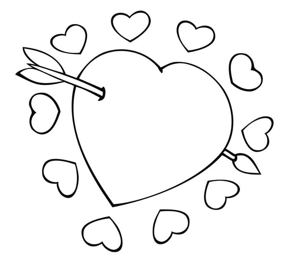 free heart coloring pages printable
