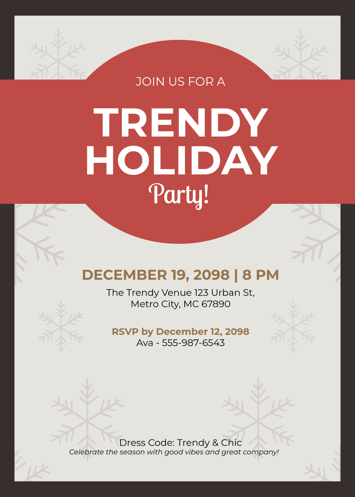 holiday invitation template free