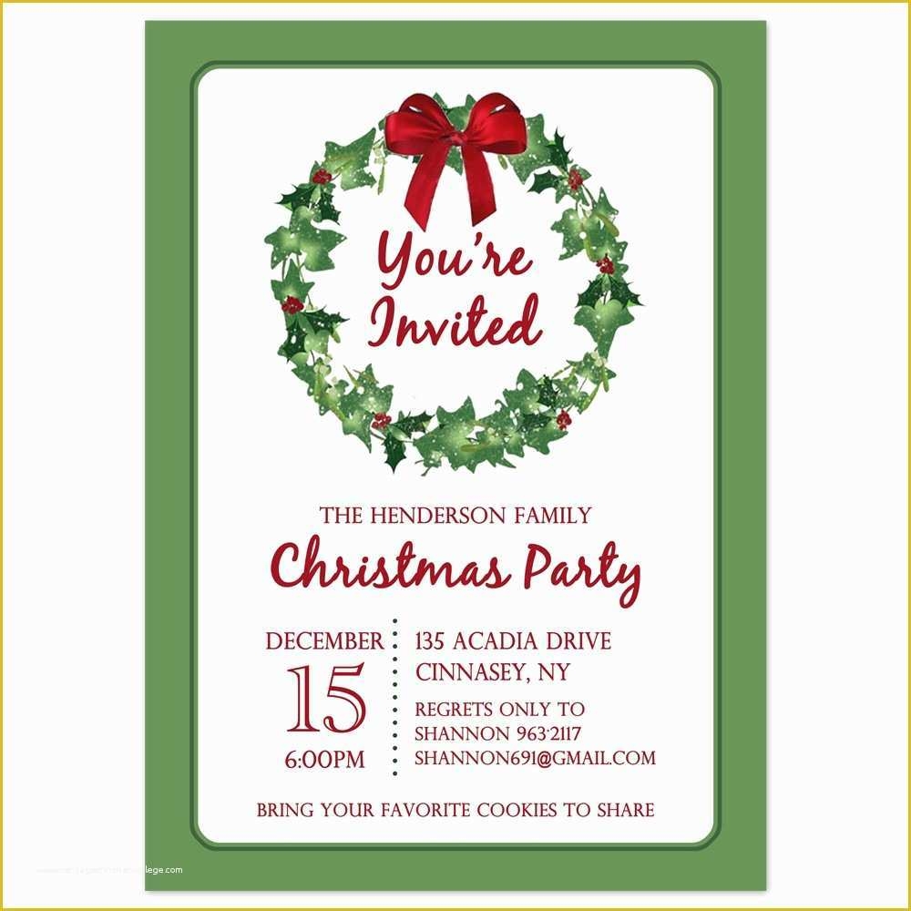 Free Holiday Invite Templates Of 22 Printable Christmas Invitation