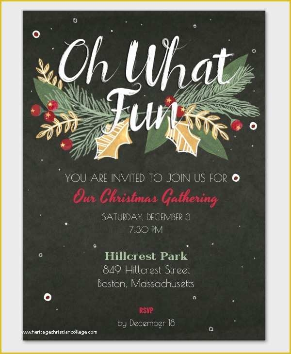 free holiday invite template