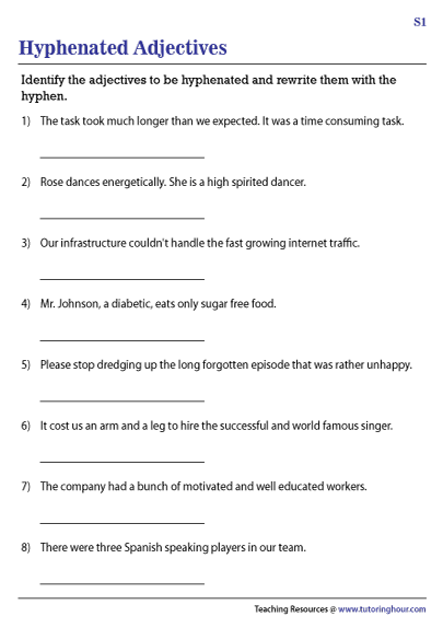 Free Hyphen Worksheet Download Free Hyphen Worksheet Png Images Free 