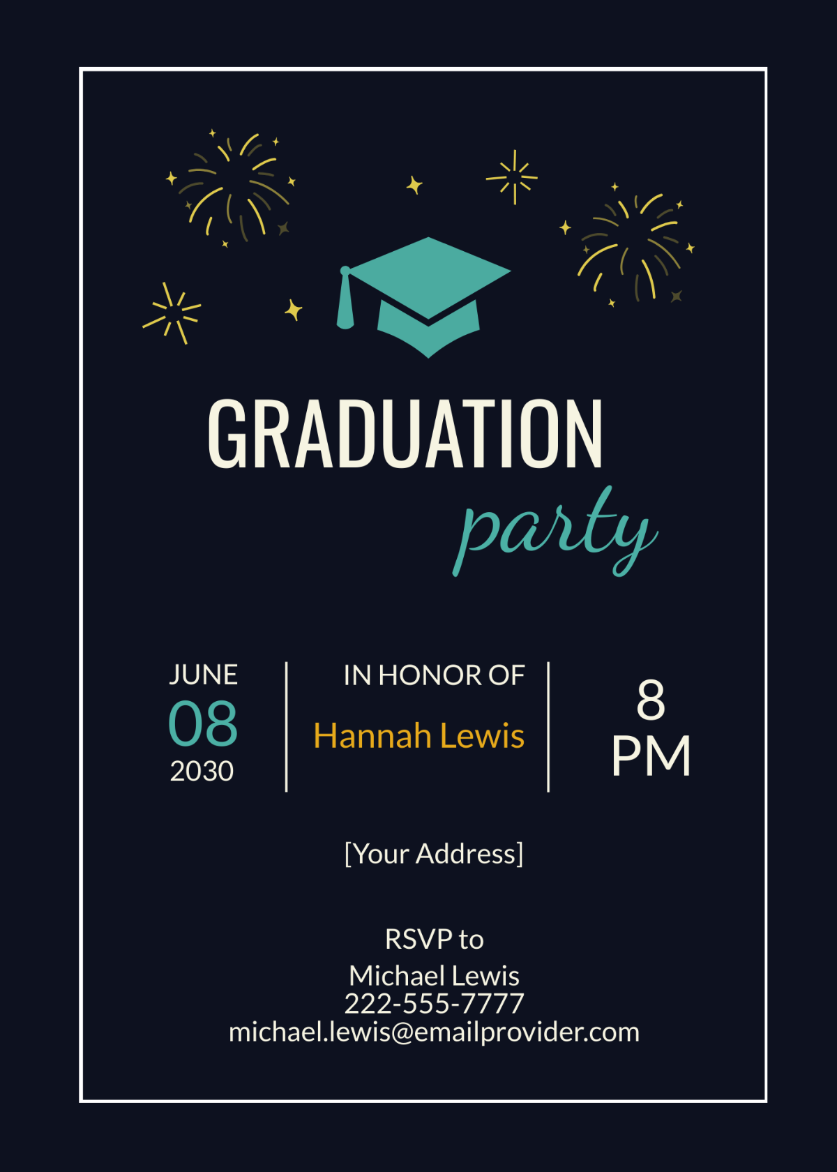graduation invitation template