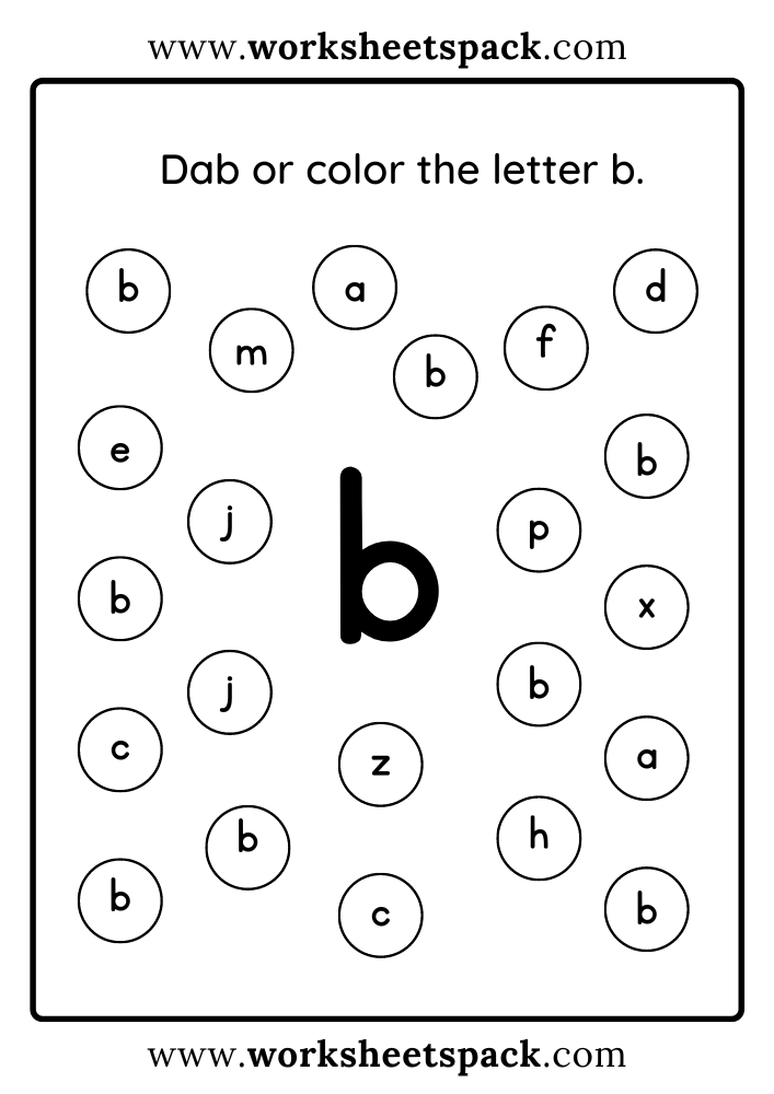 printable worksheets letter b