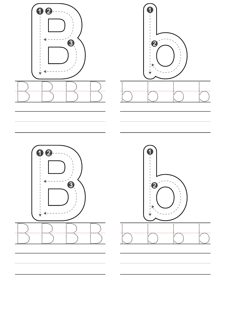 letter b preschool worksheets