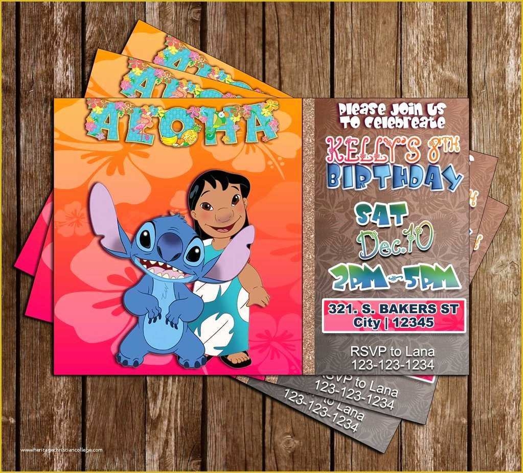 Free Lilo And Stitch Invitation Template Of Lilo And Stitch Scrump 