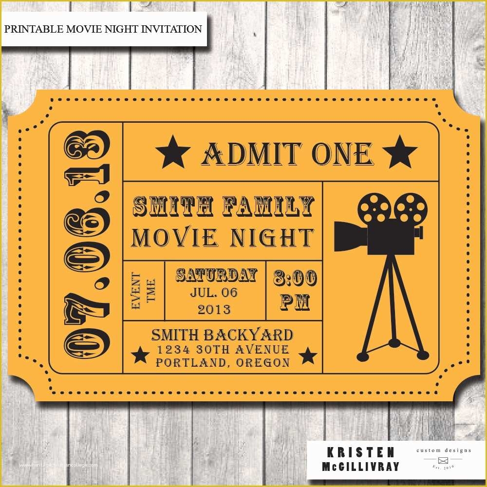 editable free printable movie ticket template
