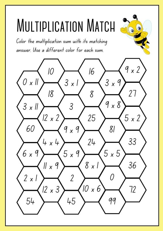 multipliction worksheets