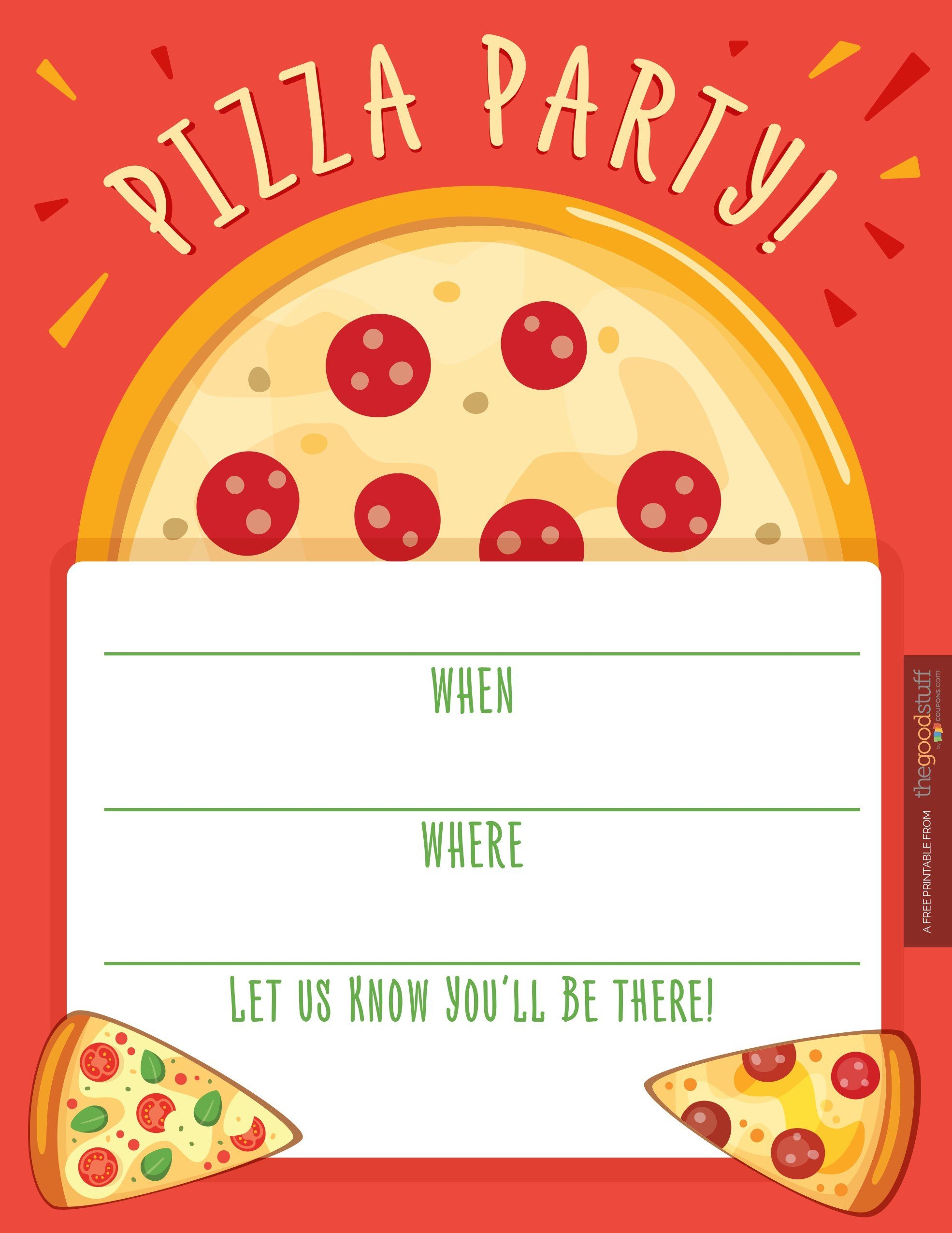 free pizza party invitation template