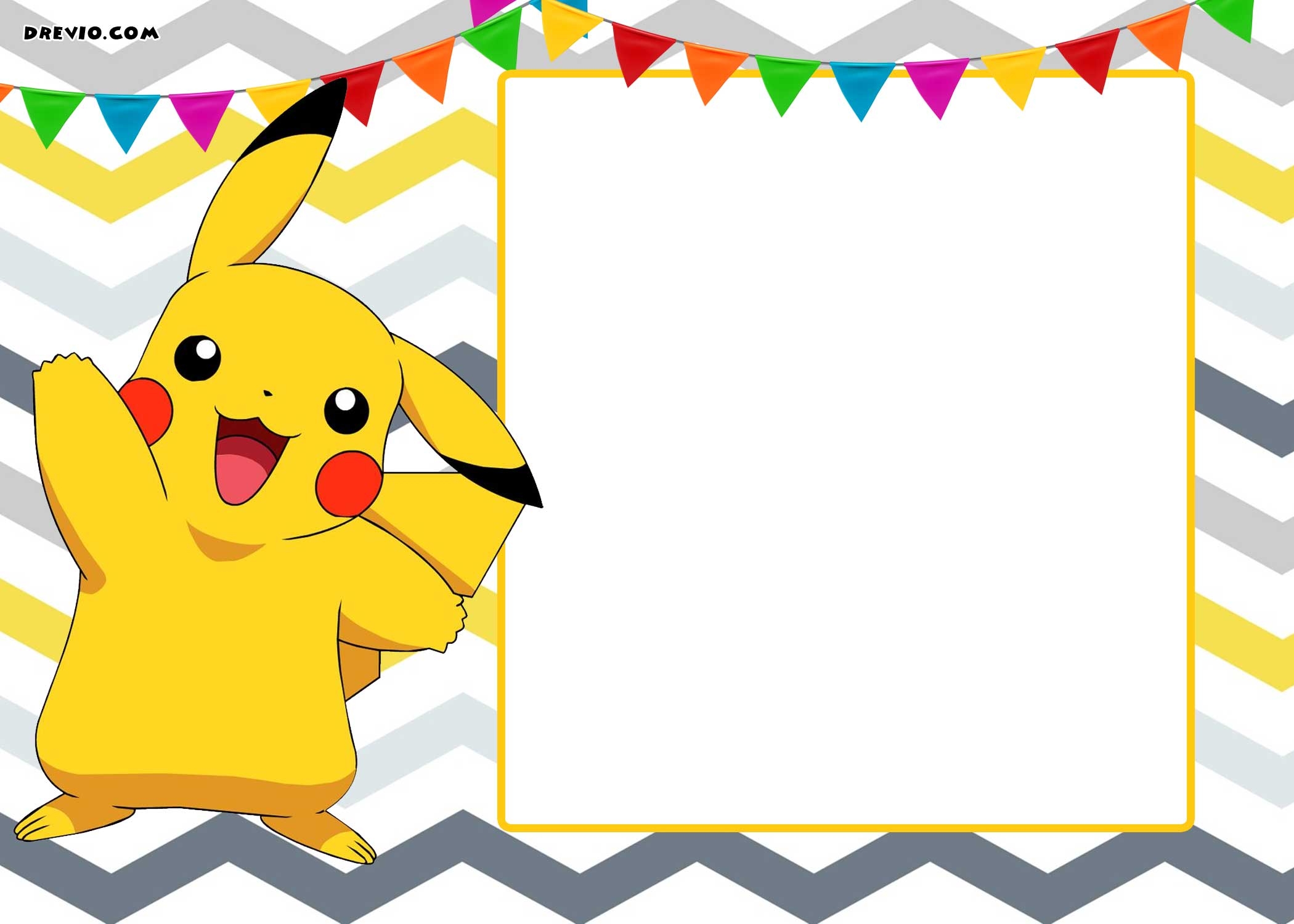 pokemon invitation template