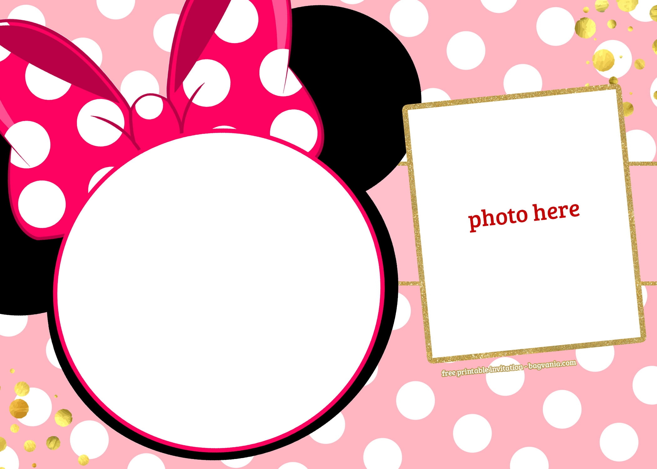 minnie mouse invitation template