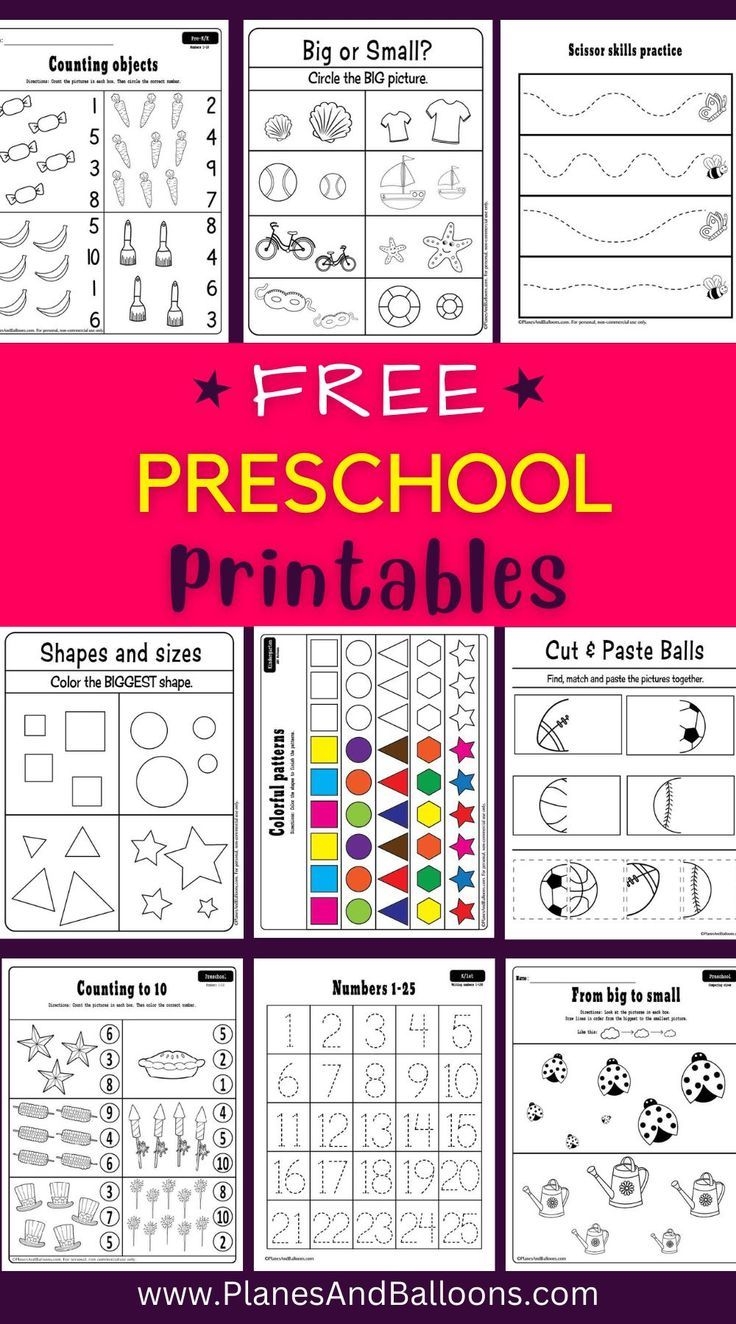 preschool worksheets pdf