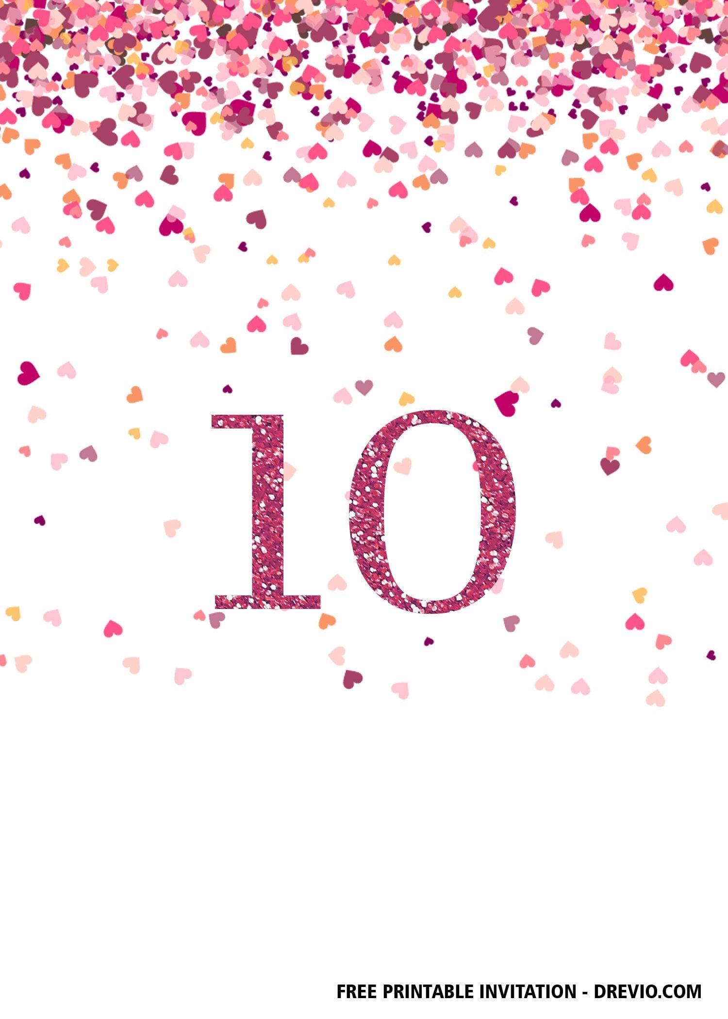 FREE Printable 10th Birthday Invitation Templates Download Hundreds