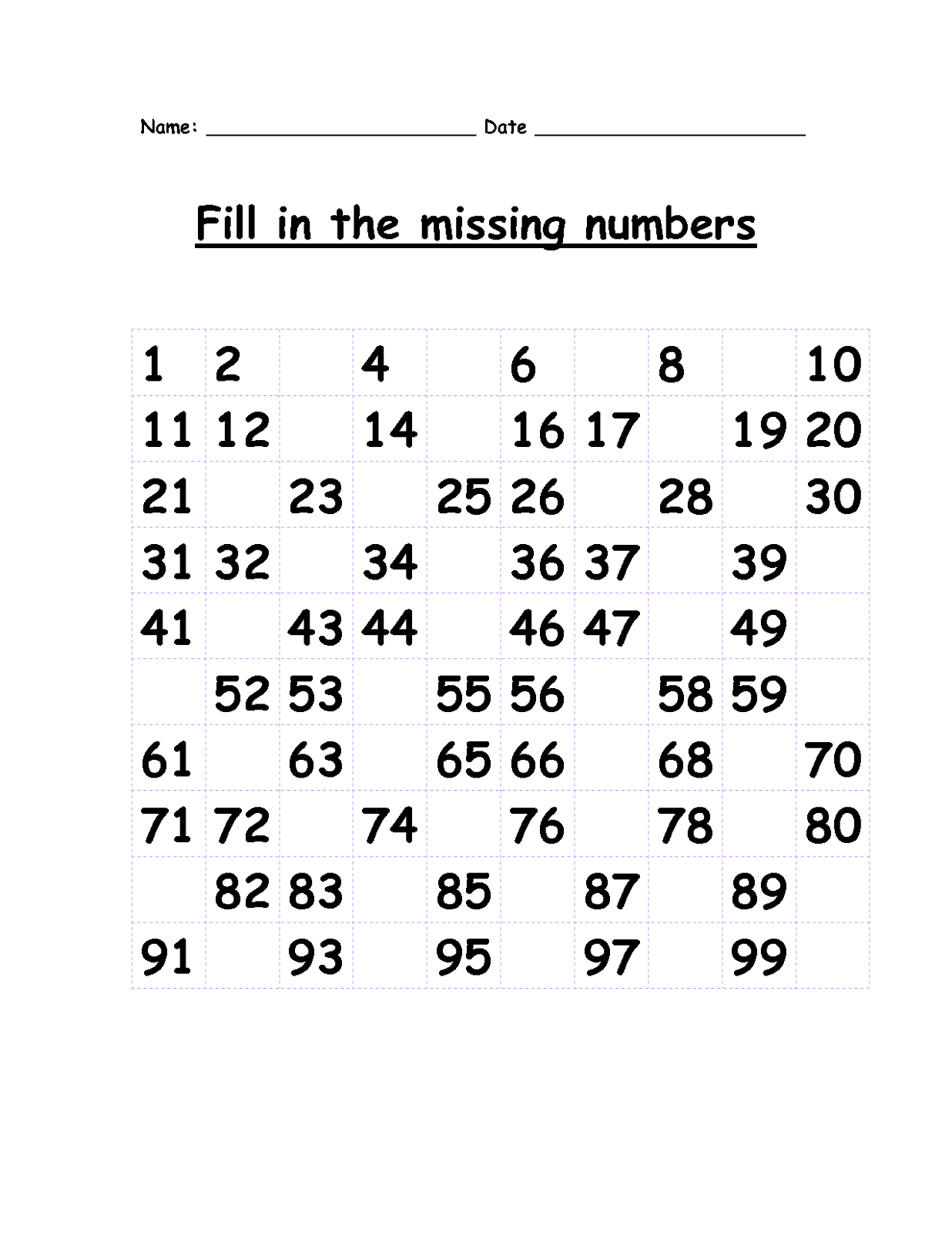 Free Printable 1st Grade Math Worksheets