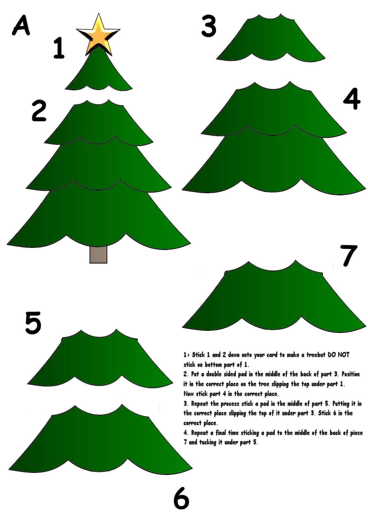 printable christmas tree template free