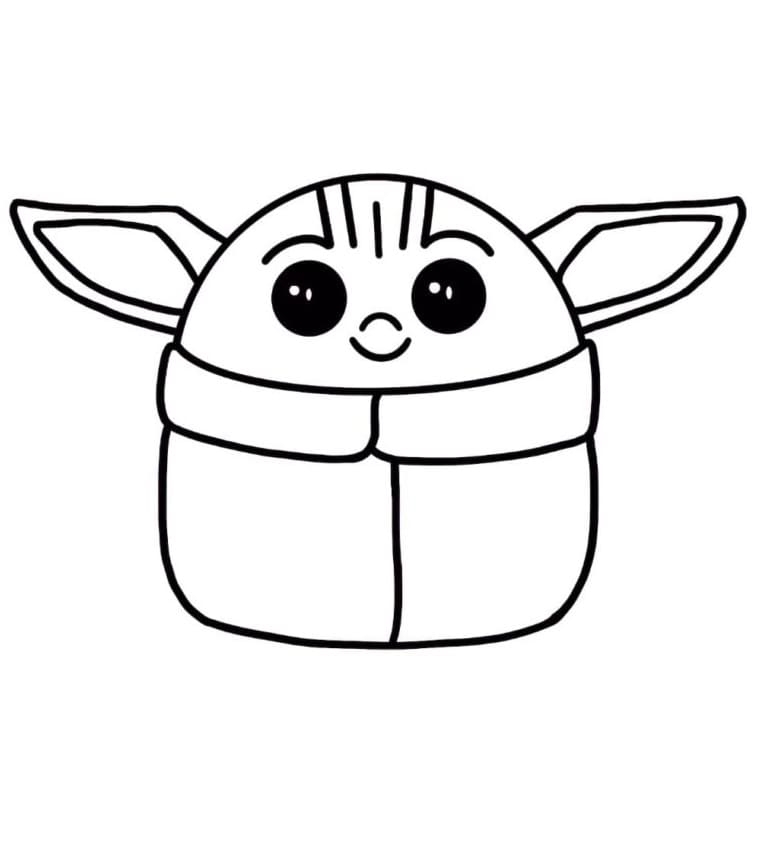 Baby Yoda Coloring Page
