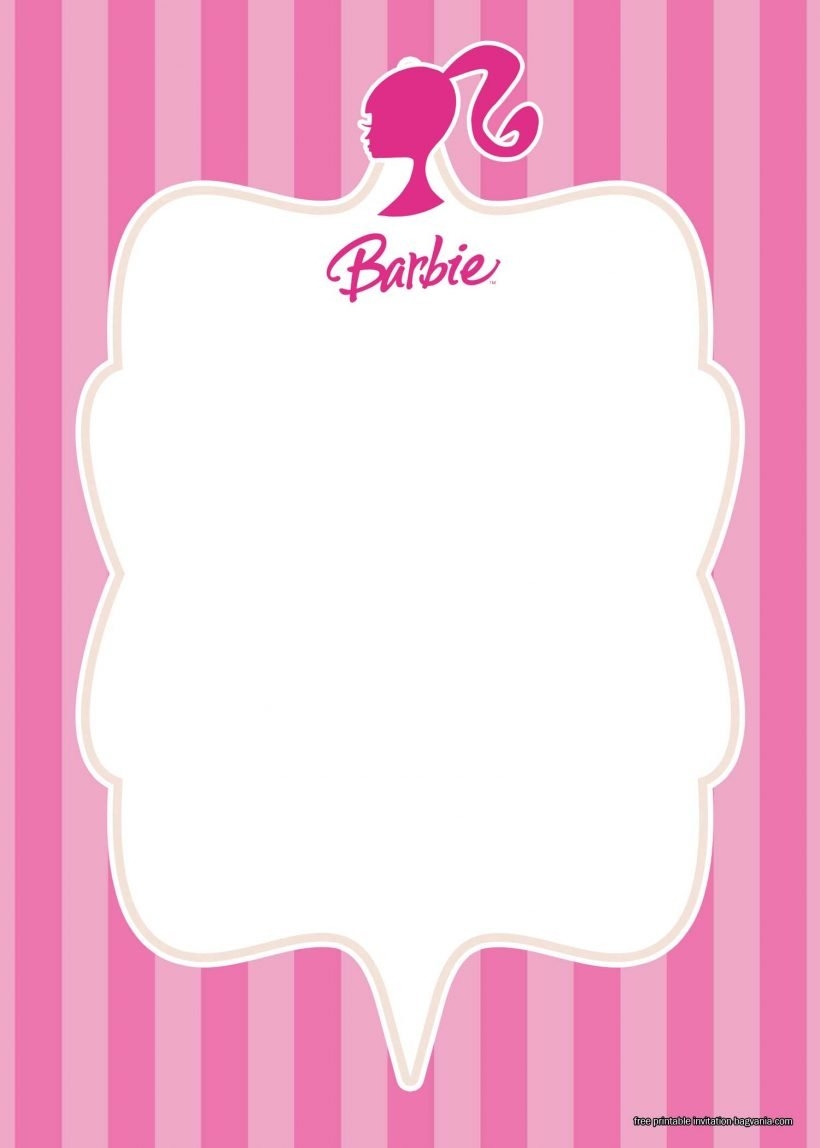 FREE Printable Barbie Invitation Templates FREE Printable Birthday 