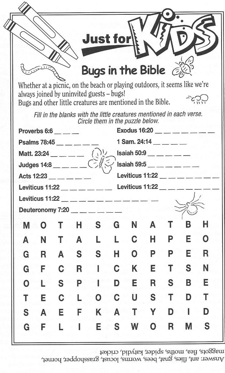 bible activity worksheets