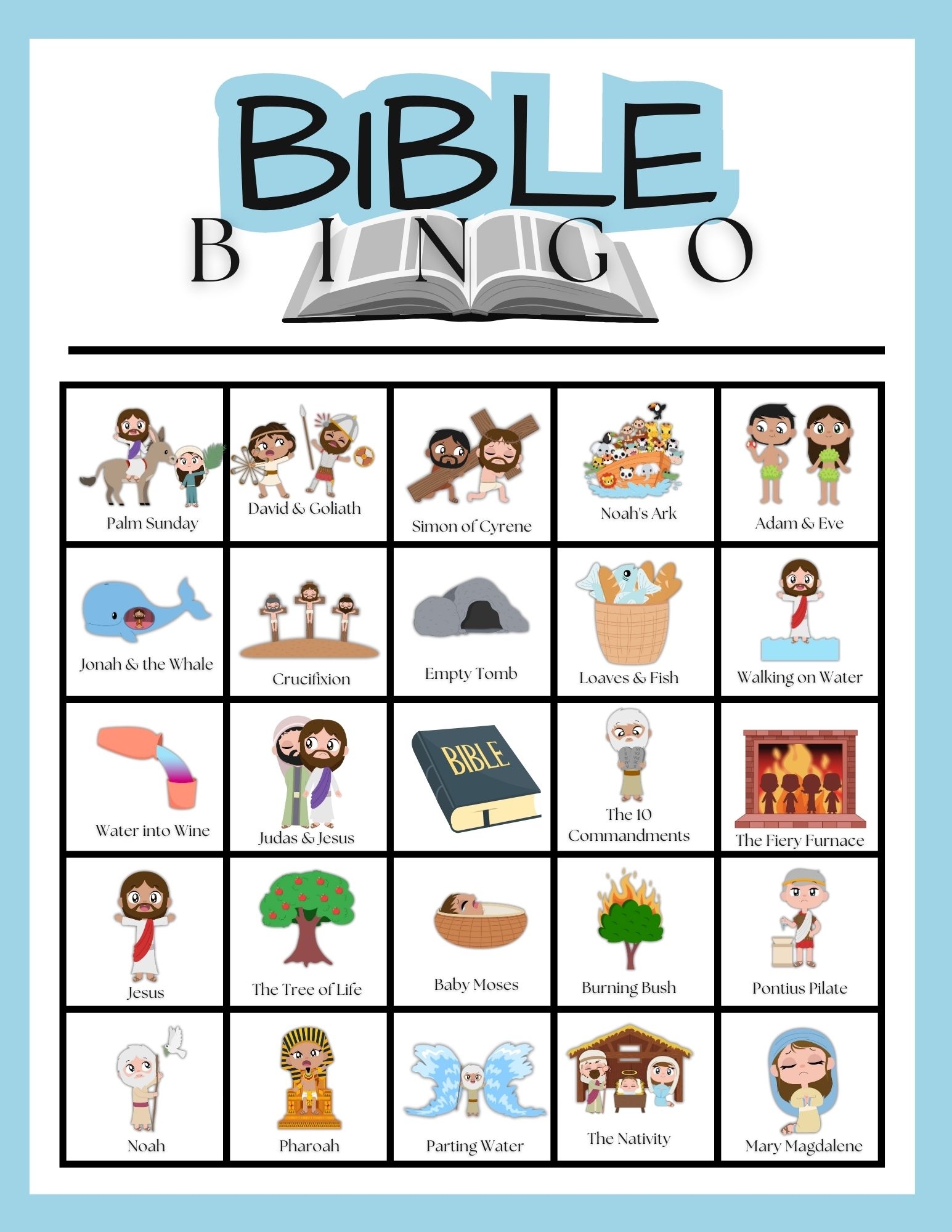 free printable jesus bingo cards