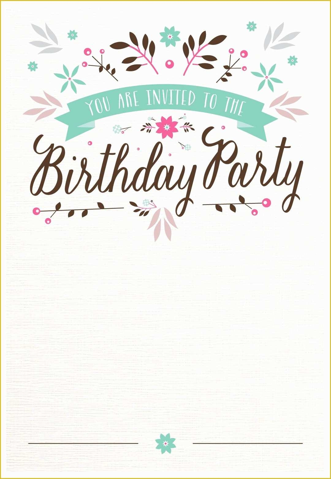 printable birthday invitation templates
