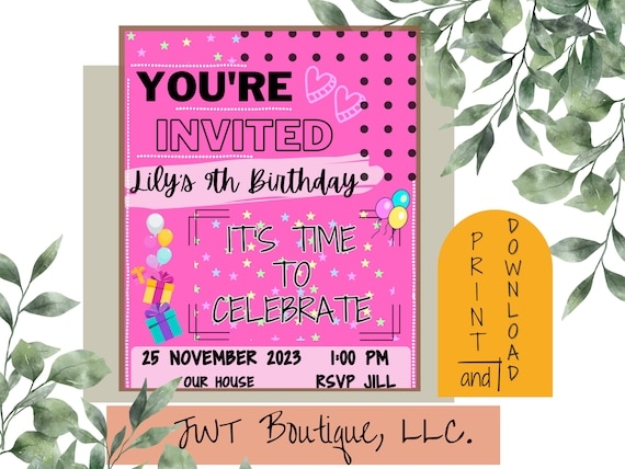 Free Printable Birthday Party Invitations Templates Download Free 