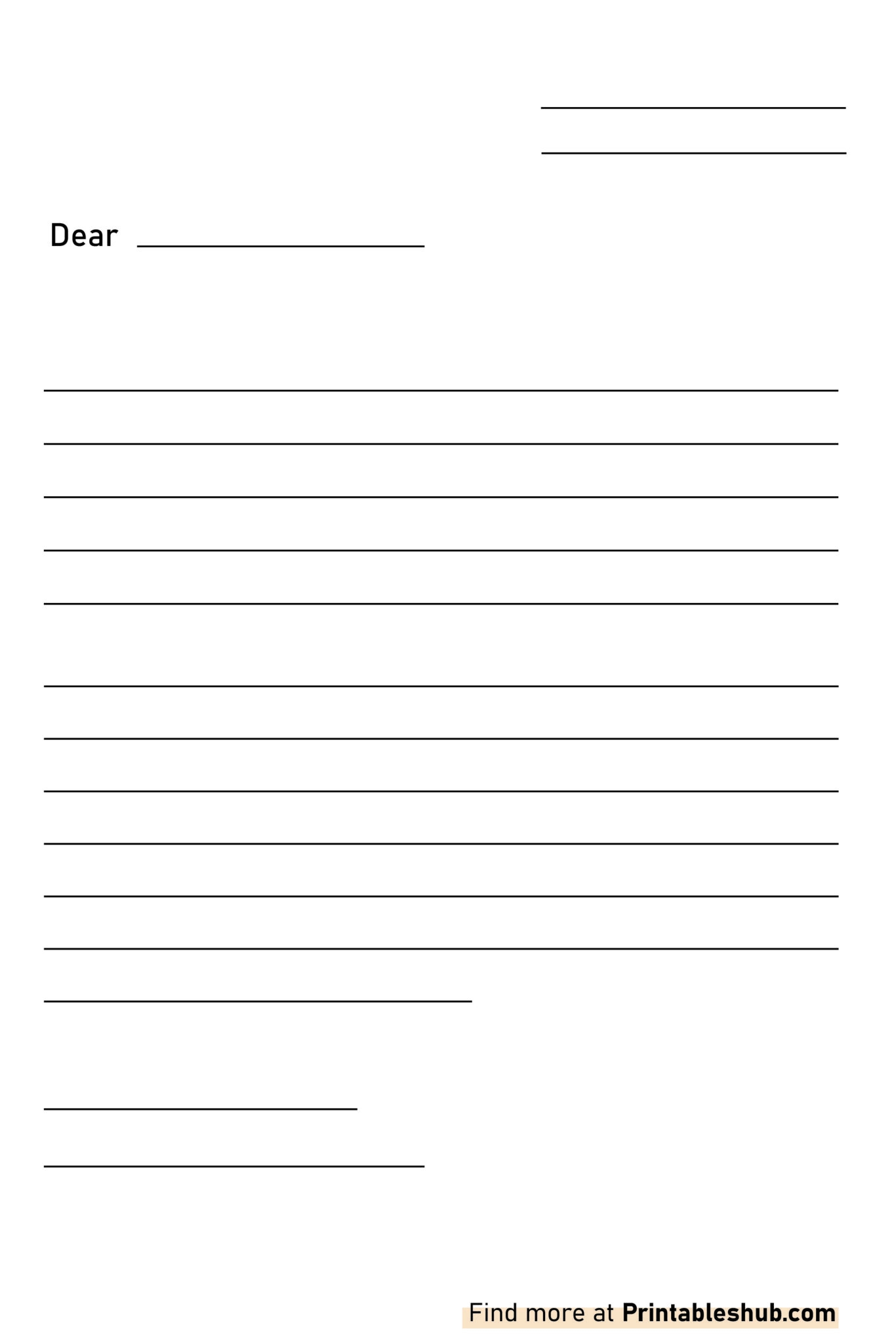 free printable letter templates