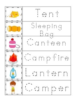 Free Printable Camping Shapes Activity The Keeper Of The Memories 