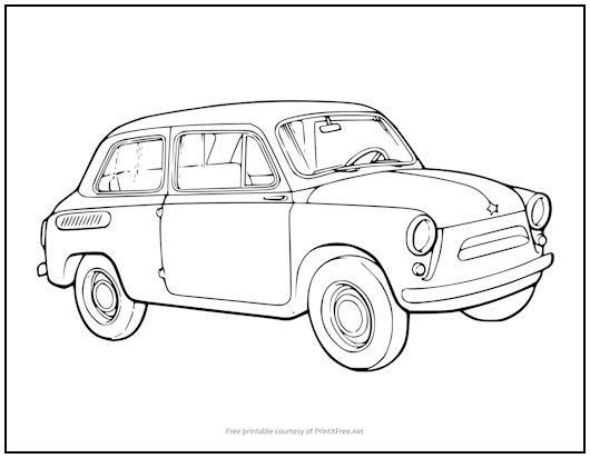 Free Printable Car Coloring Pages