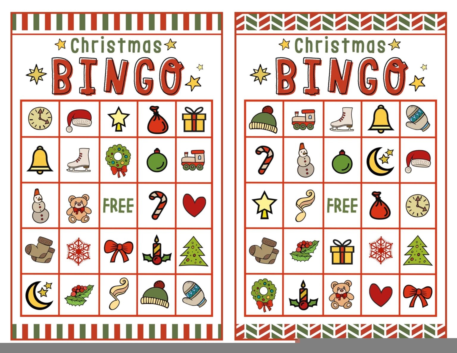 Free Printable Christmas Bingo Templates Printable JD