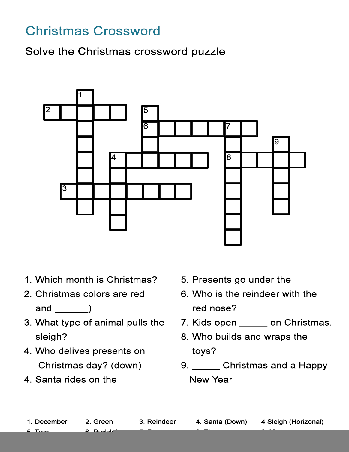 Free Printable Christmas Crossword Puzzles For Adults Free Printable