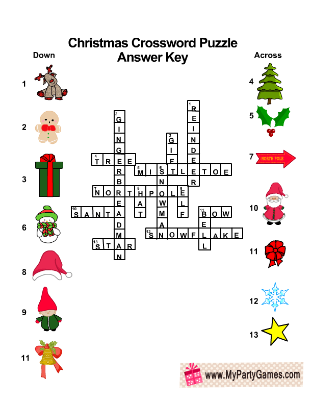 printable crossword puzzles christmas
