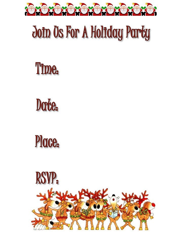 Free Printable Christmas Invitation Cards Invitation Design Blog