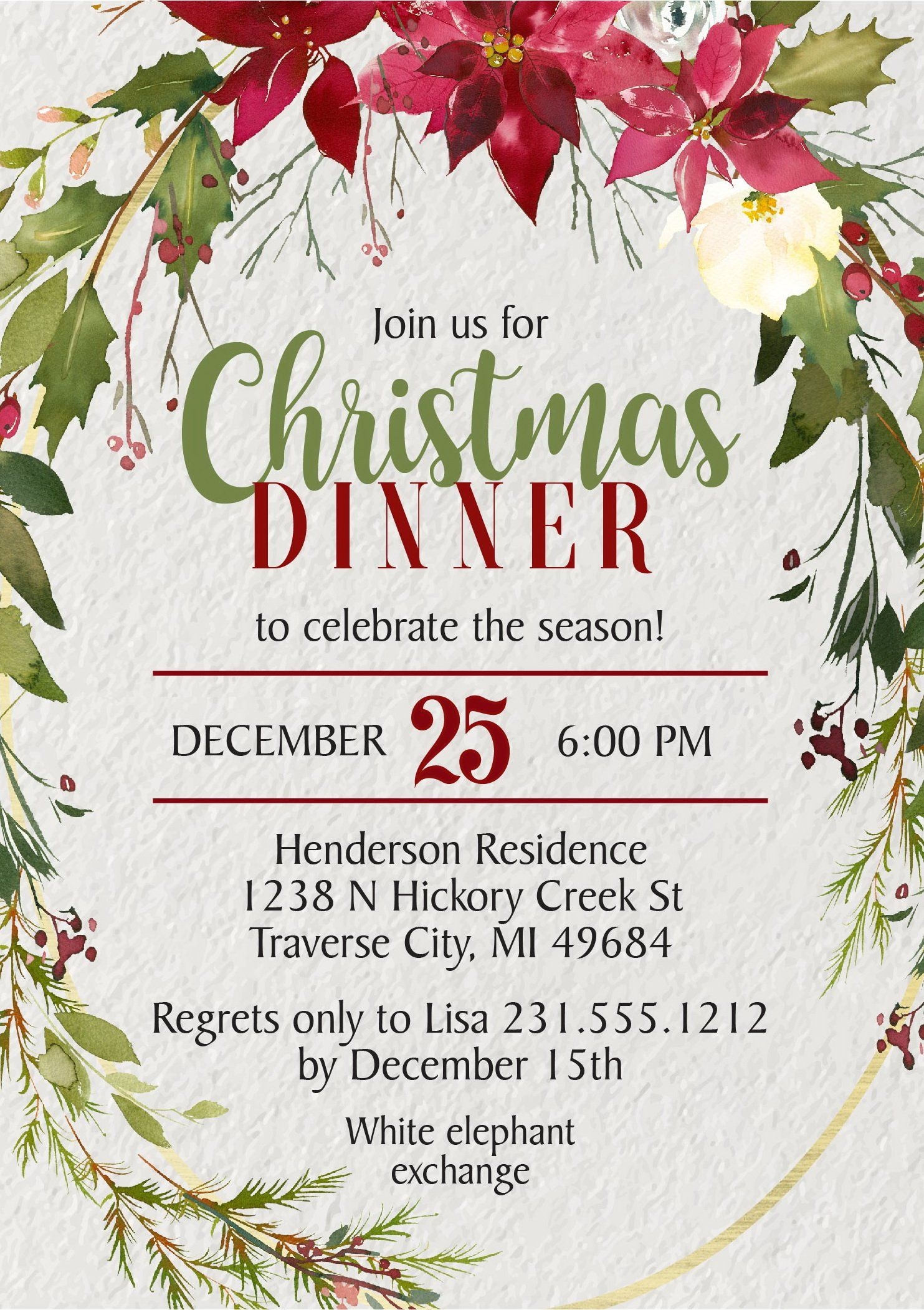 Free Printable Christmas Invitations Templates Choose From Thousands Of 