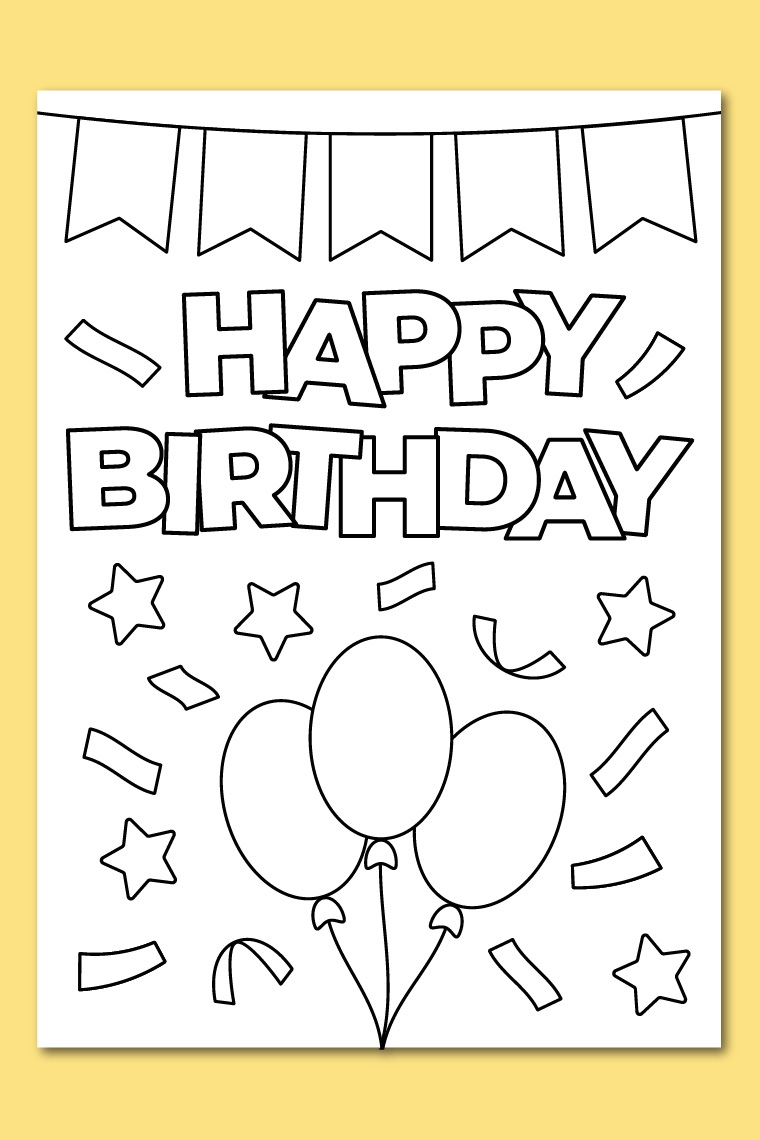 Free Printable Color Birthday Cards