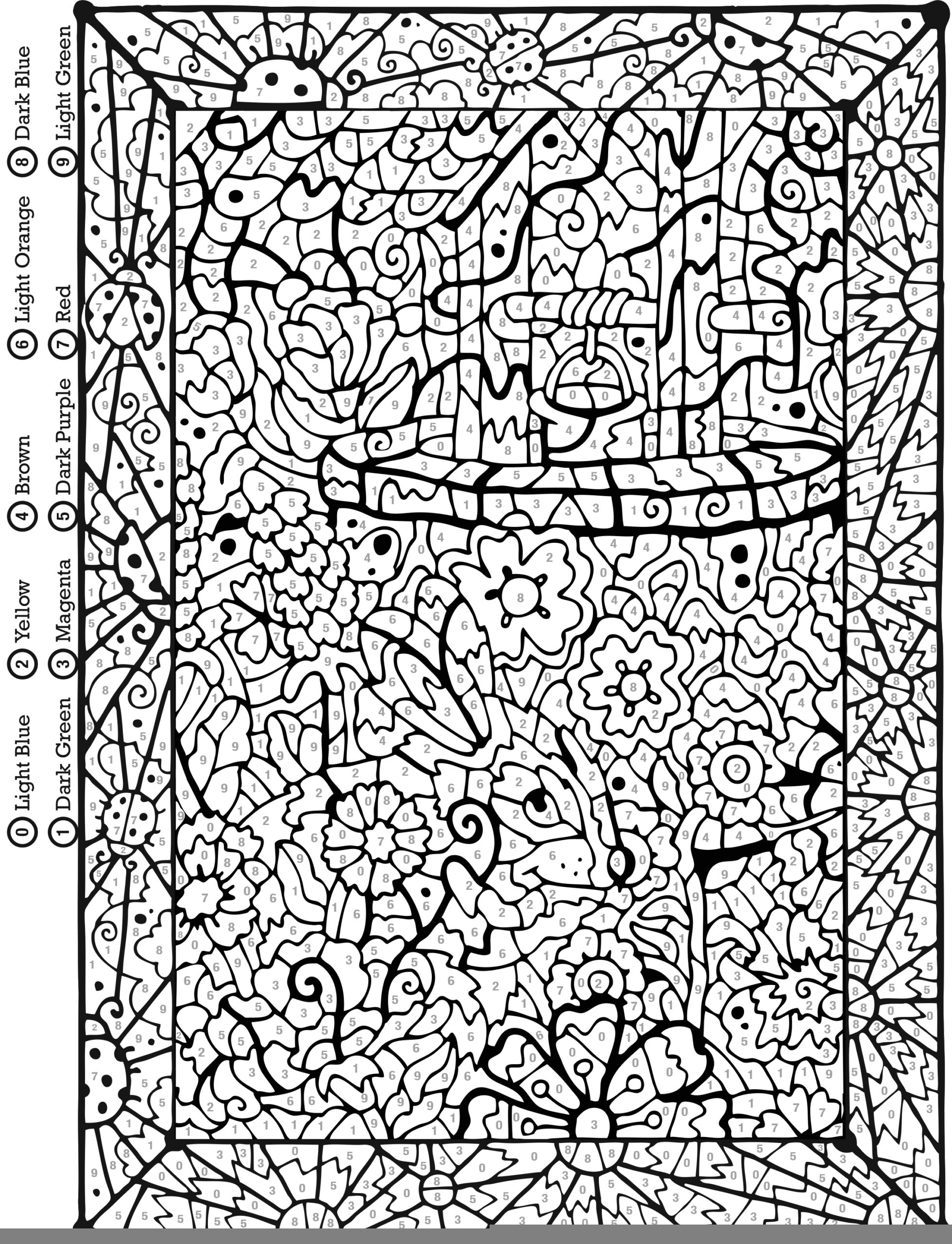 Free Printable Color By Number For Adults AlphabetWorksheetsFree
