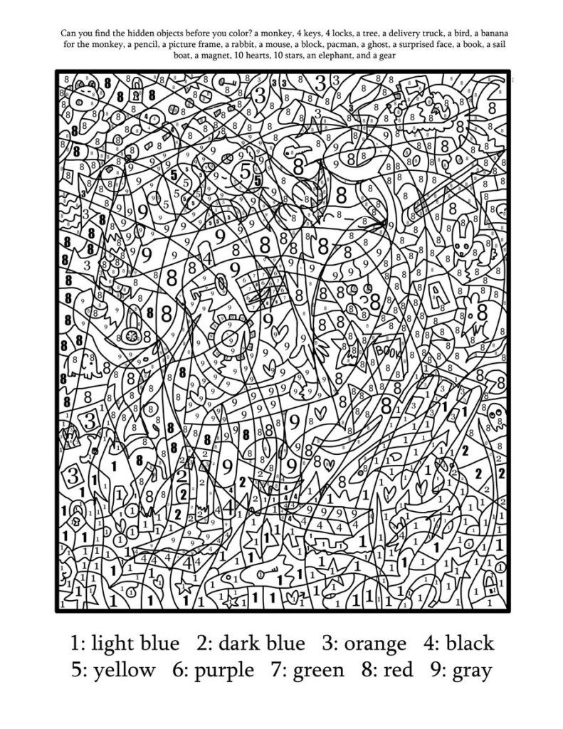 Free Printable Color By Number For Adults Free Printable