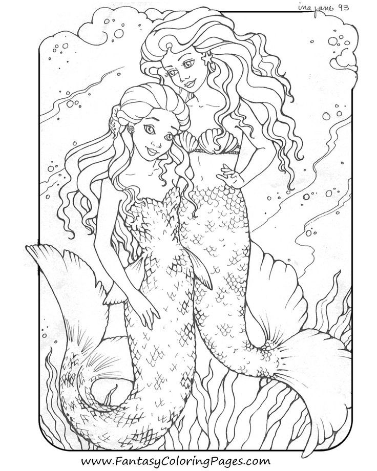 Free Printable Coloring Pages For Adults Mermaids Coloring Home