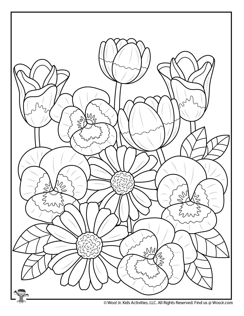 Free Printable Coloring Pages Spring Flowers Printable Online