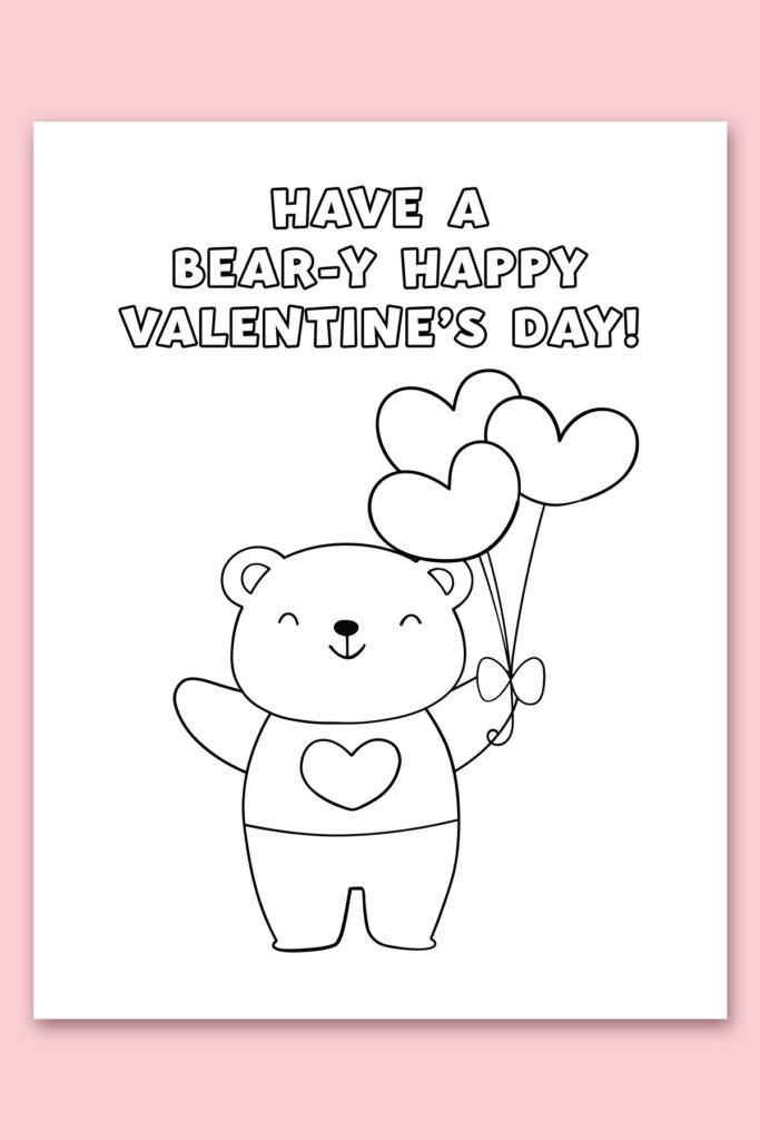 free printable valentines coloring pages cards