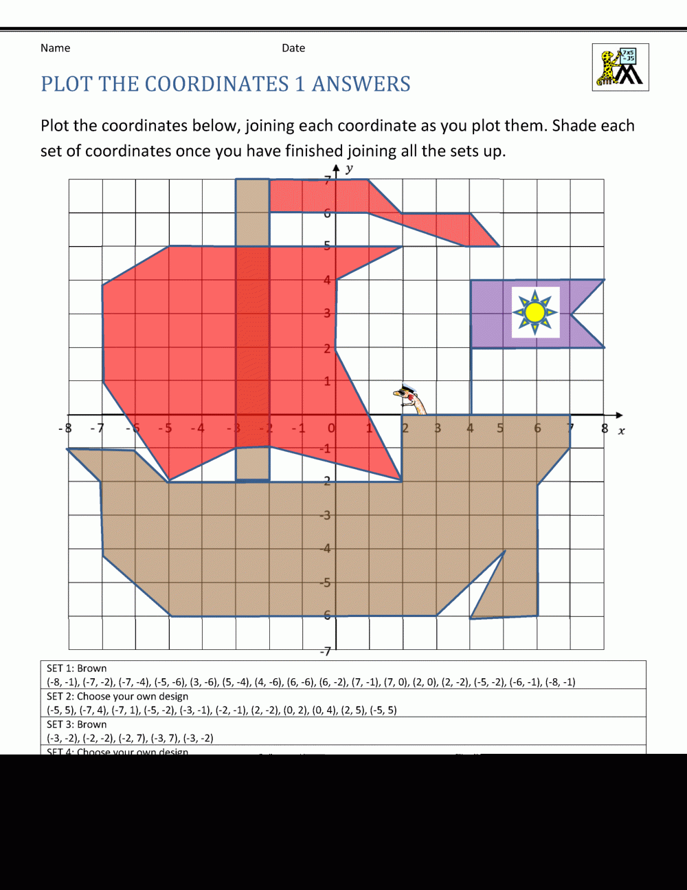 Free Printable Coordinate Graphing Pictures Worksheets Pdf Printable