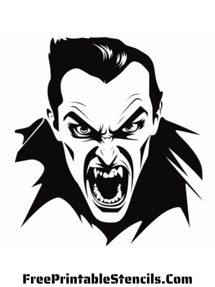 Free Printable Count Dracula Vampire Stencils And Silhouettes Free