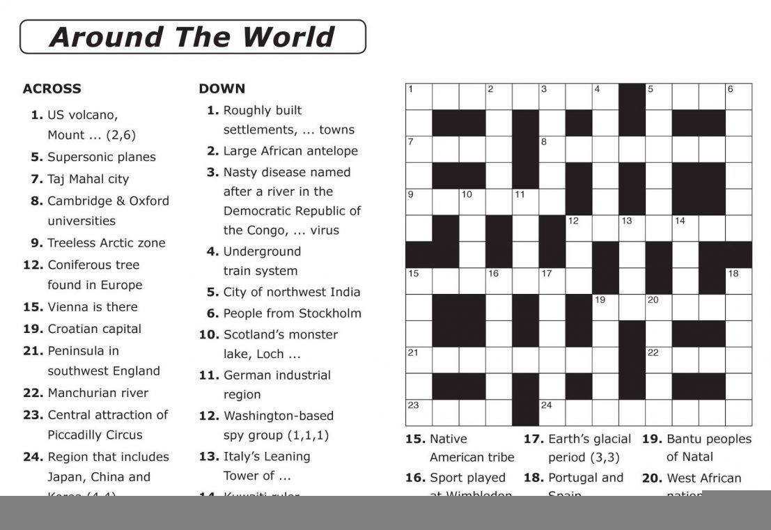 Free Printable Crossword Puzzle Creator Printable Crossword Puzzles