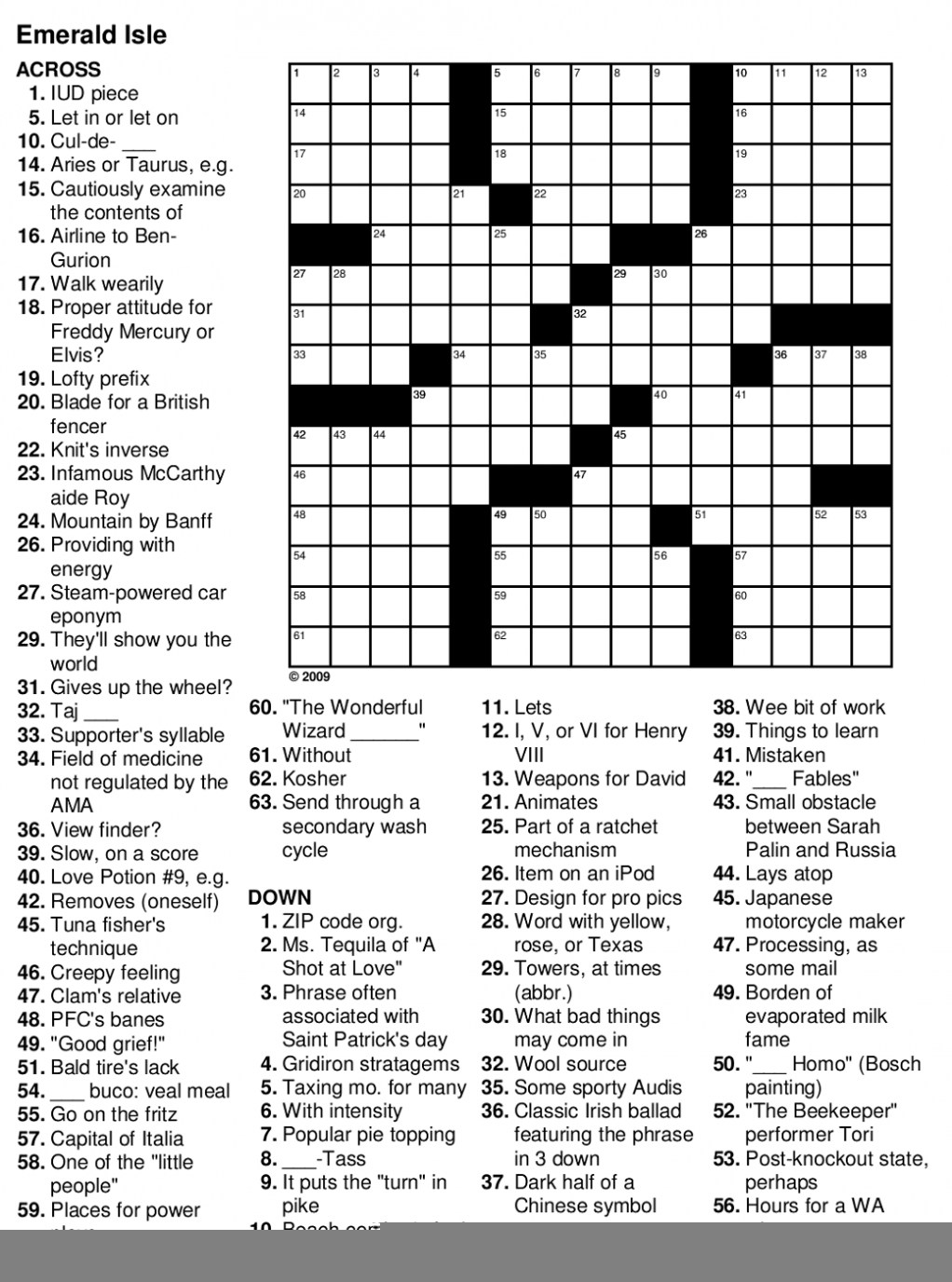 Free Printable Crossword Puzzles Medium Difficulty Pdf Printable 