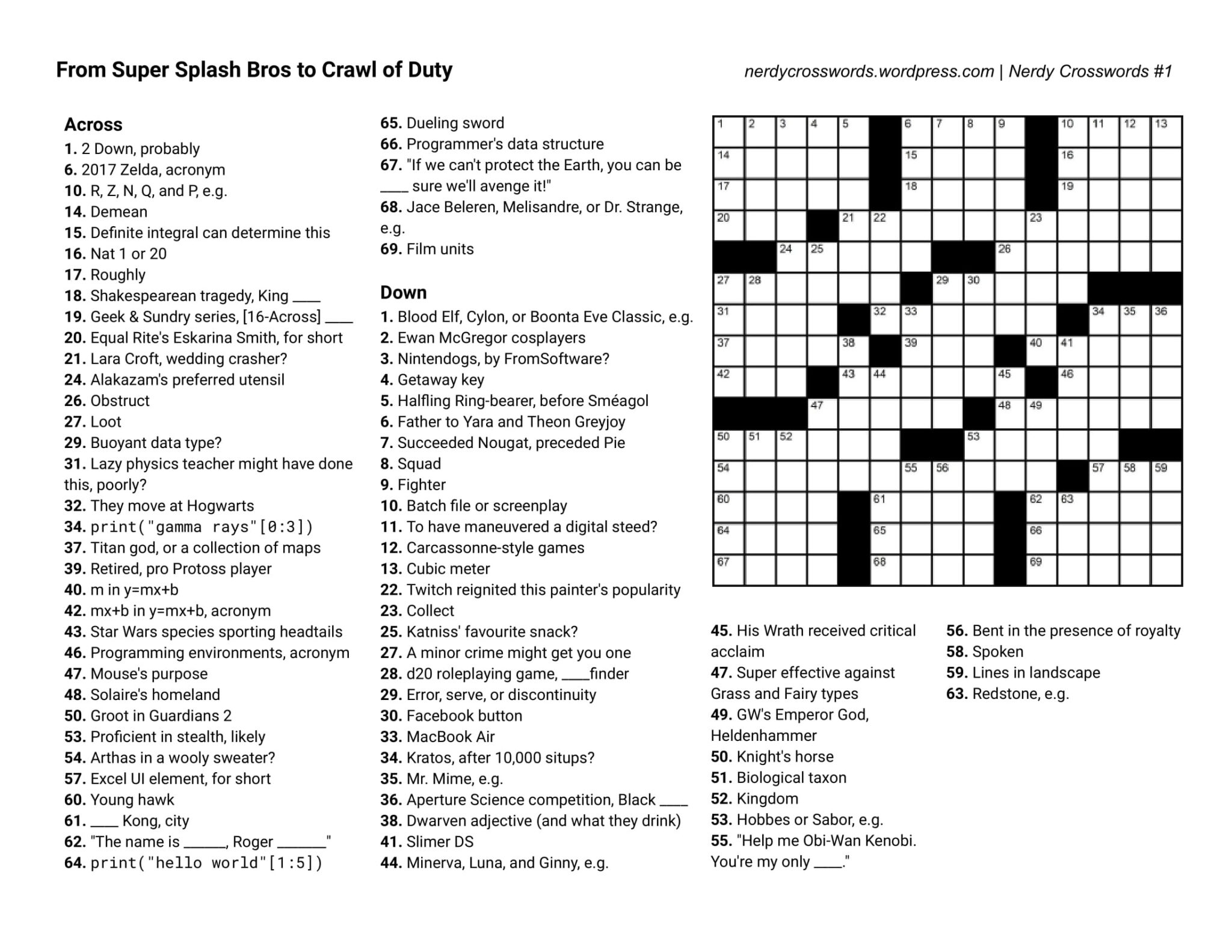 printable crossword puzzles usa today