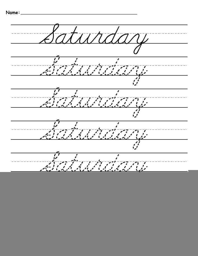 Free Printable Cursive Name Tracing Worksheets Tracing Worksheets