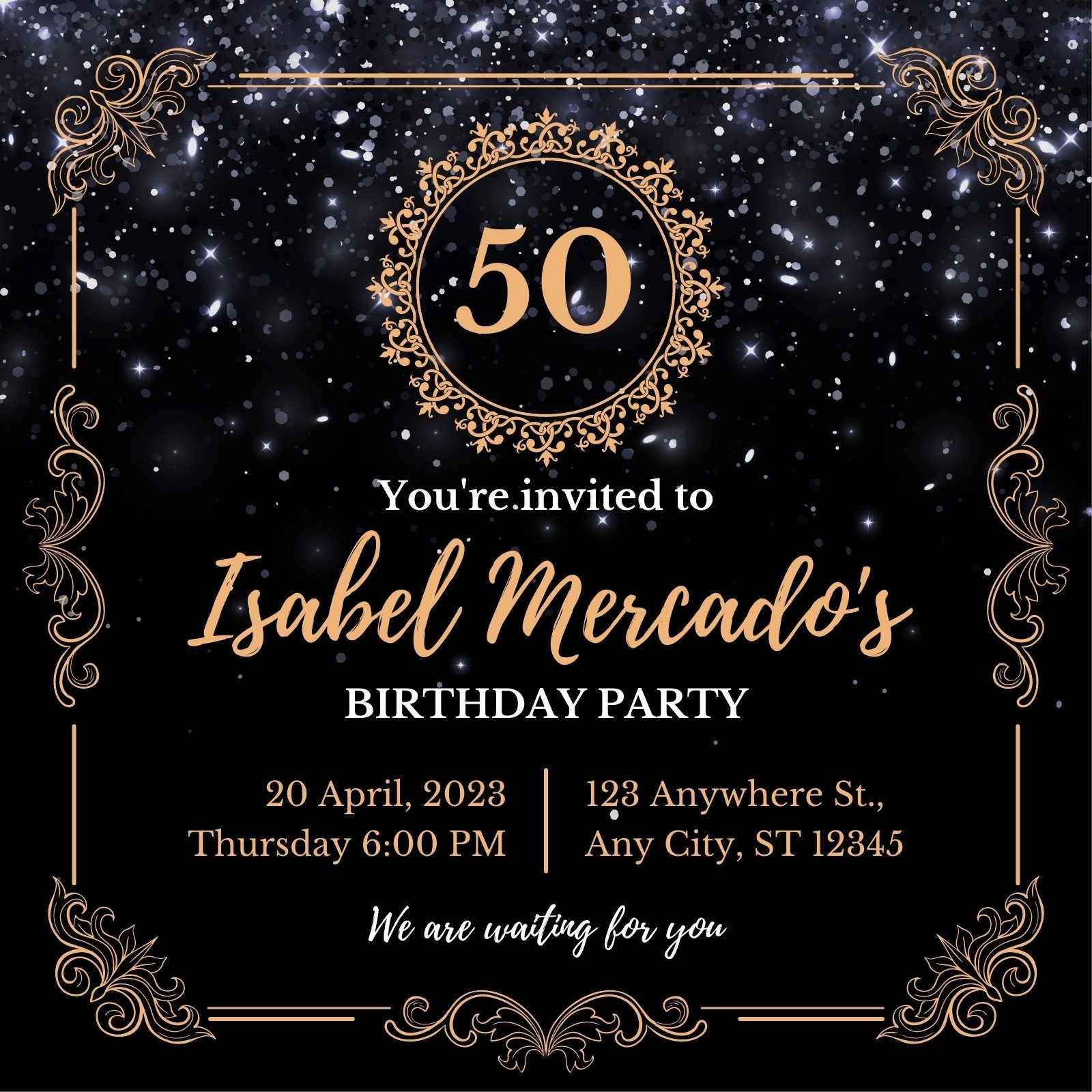 Free Printable Custom 50th Birthday Invitation Templates 56 OFF
