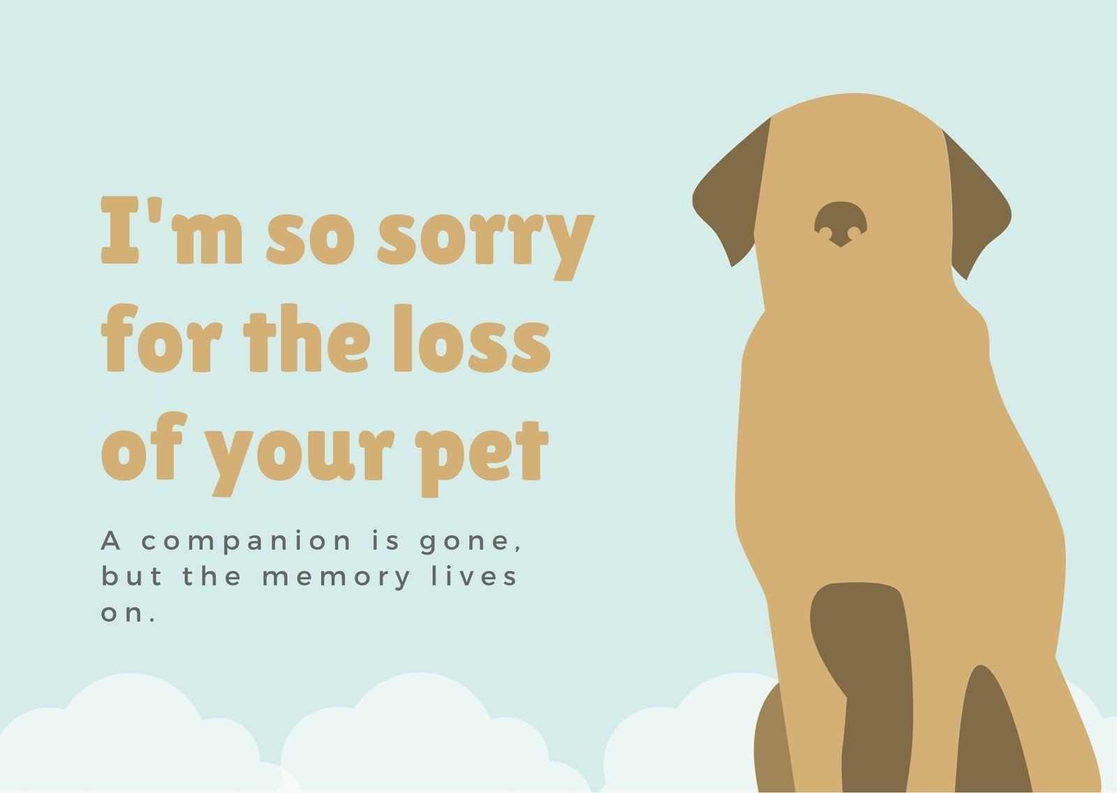 Free Printable Customizable Pet Sympathy Card Templates 53 OFF